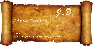Józsa Dorina névjegykártya