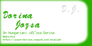 dorina jozsa business card